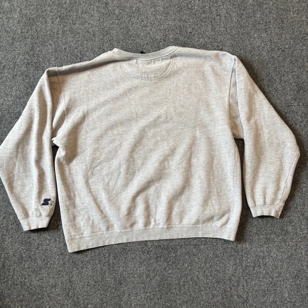 Starter Michigan Wolverines Sweatshirt Mens XL Gray Crewneck Tackle Twill Logo